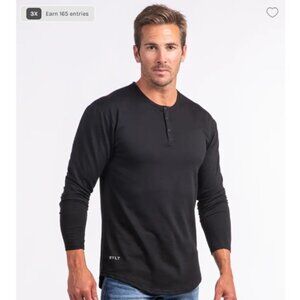 BYLT  Henley Drop Cut Long Sleeve NWT Size 3XL Black